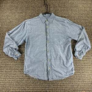 Norman Rockwell by Haband Men's M Blue Chambray Lined Button Down Shirt